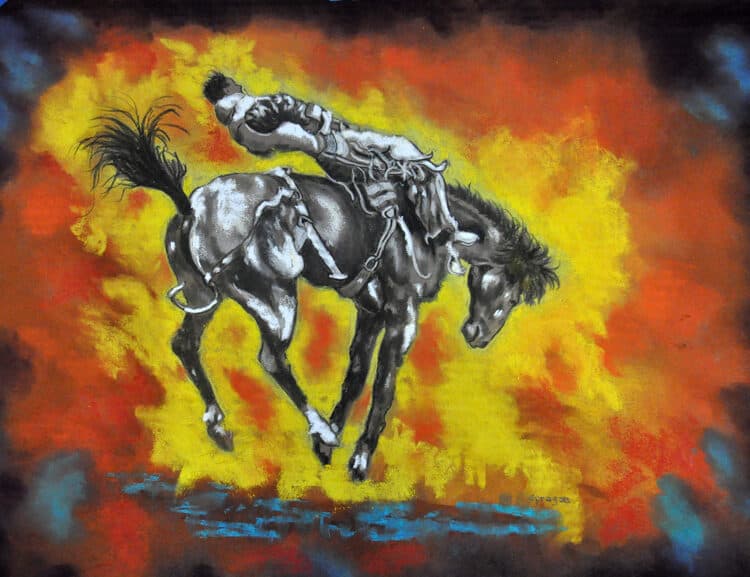 Airborne — Pastel painting by Judy Sprague