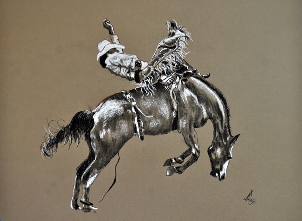All American Cowboy — Pastel painting by Judy Sprague