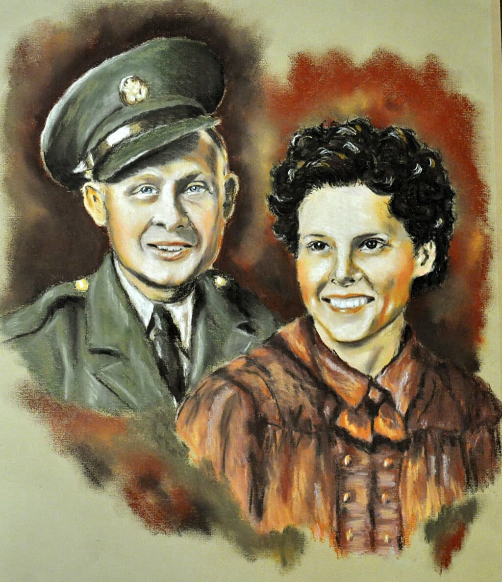 Anniversary Couple — Pastel painting by Judy Sprague