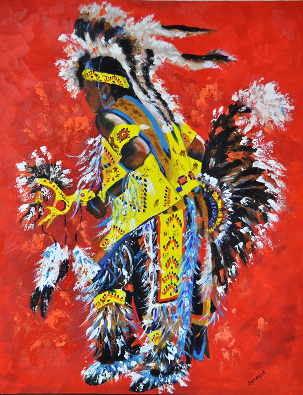 Arapahoe Dancer — Oil painting by Judy Sprague