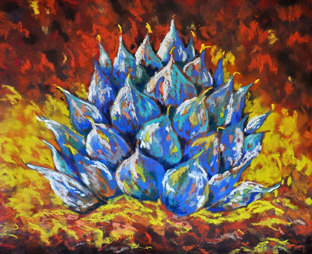 Blue Agave — Pastel painting by Judy Sprague
