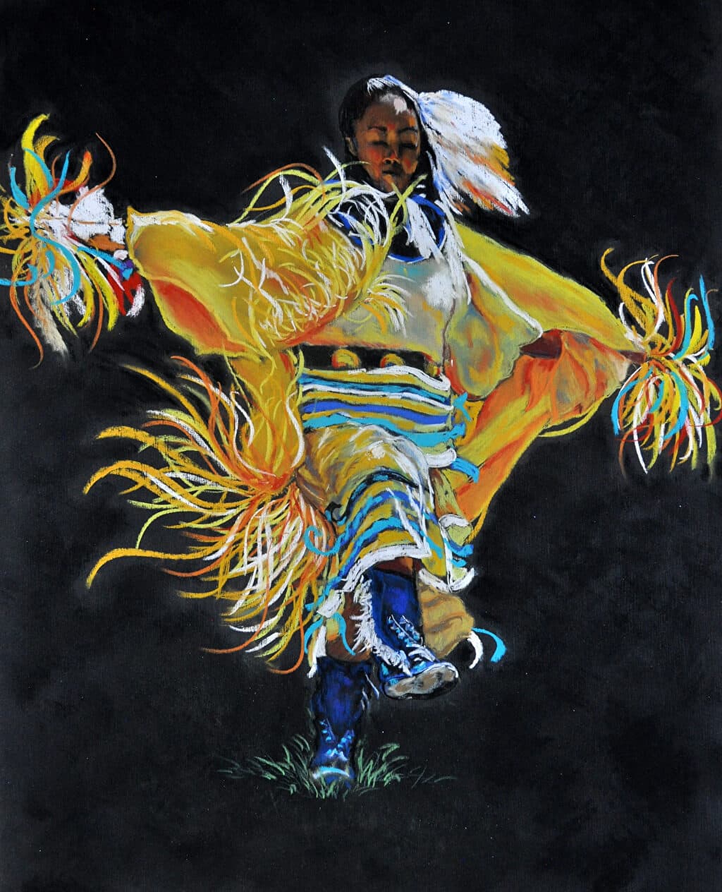 Dancer in Yellow — Pastel painting by Judy Sprague