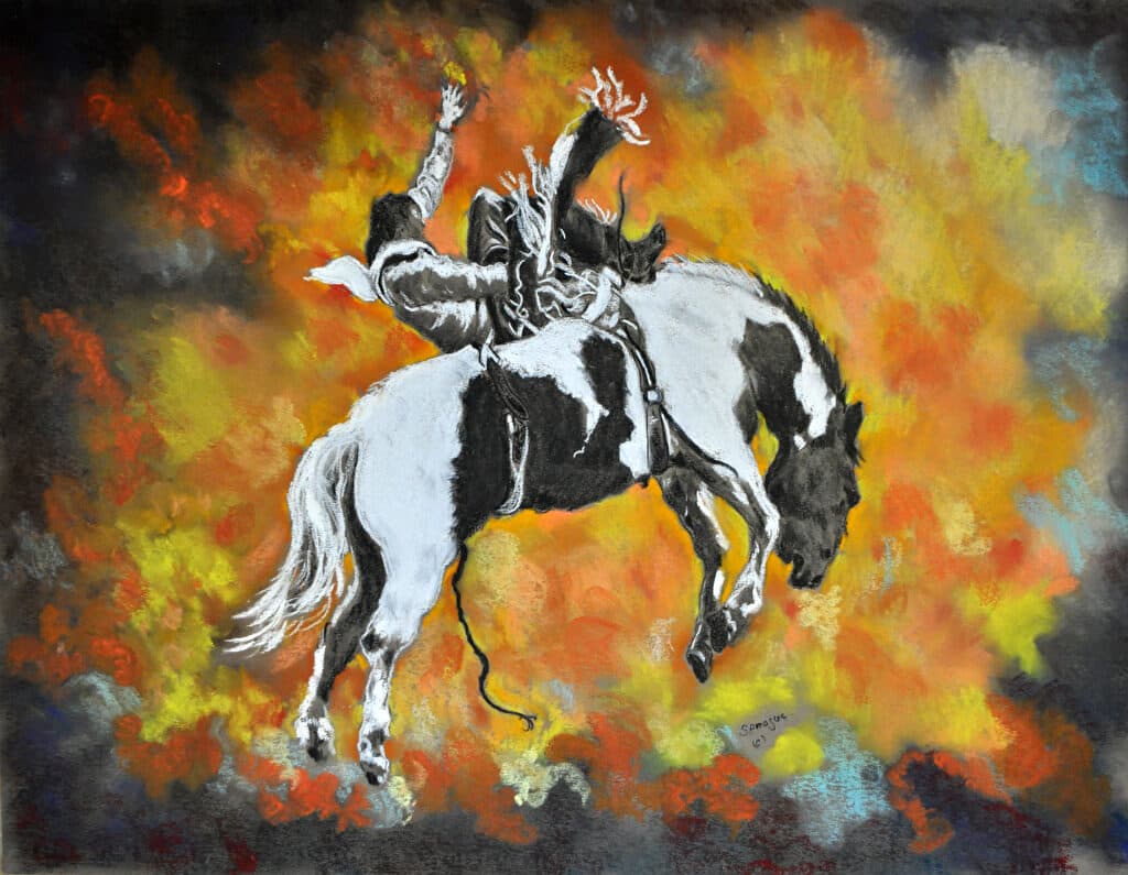 Eighty Five Point Ride — Pastel painting by Judy Sprague