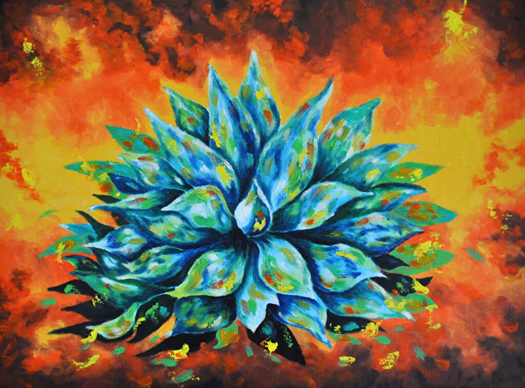 Foxtail Agave — Oil painting by Judy Sprague