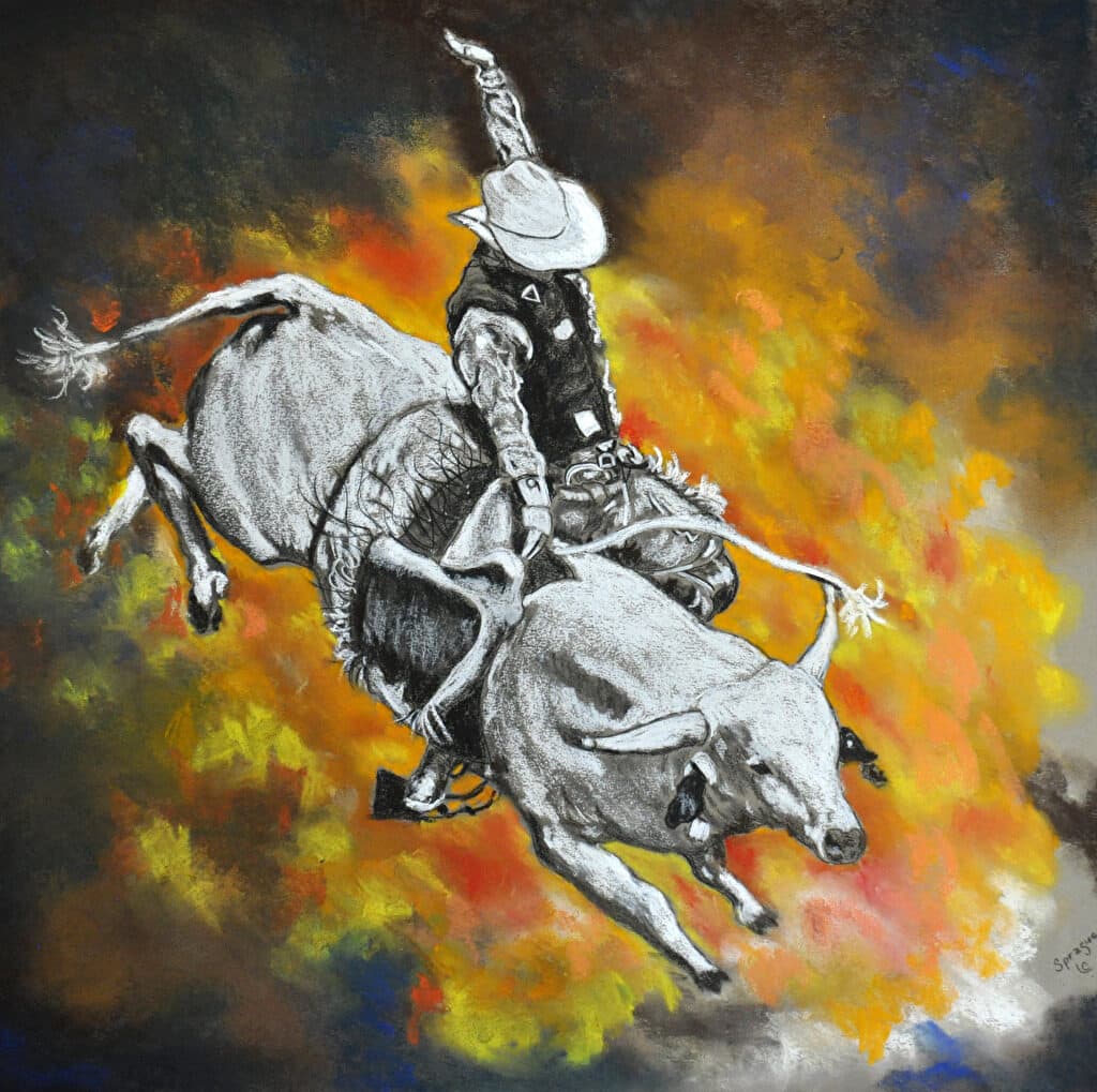 Hangin' on — Pastel painting by Judy Sprague