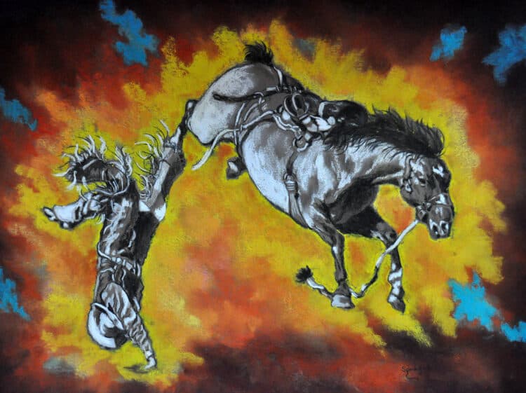 Hard Landing — Pastel painting by Judy Sprague
