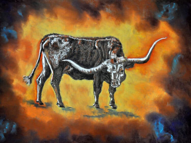 Longhorn — Pastel painting by Judy Sprague