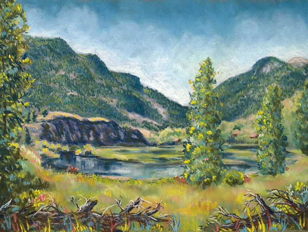 Petes Lake — Pastel painting by Judy Sprague