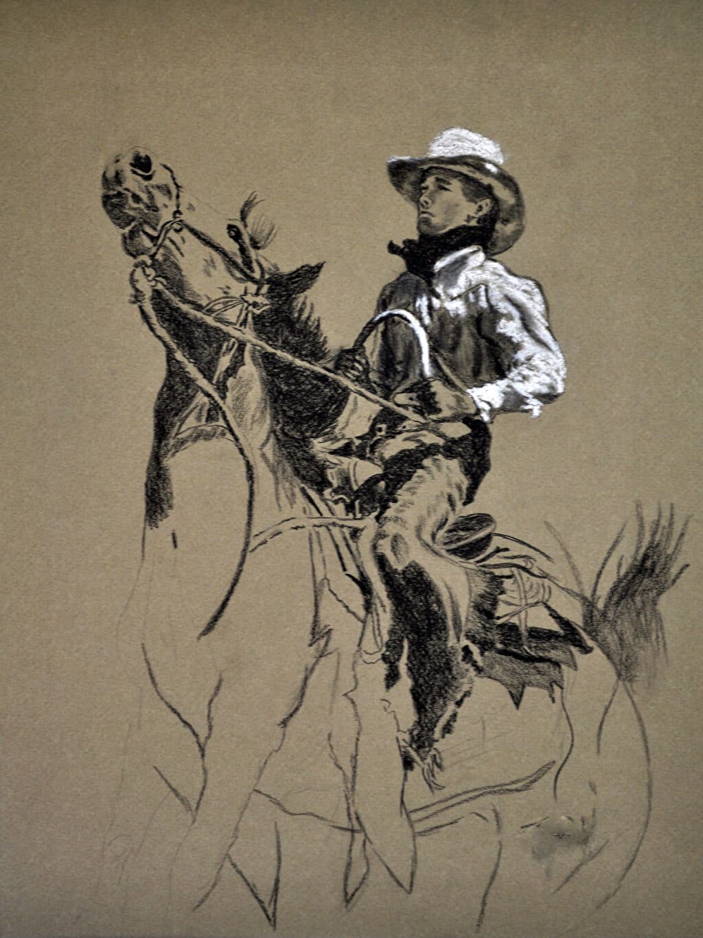 Split Second — Charcoal painting by Judy Sprague