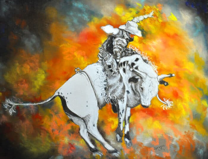 White Bull — Pastel painting by Judy Sprague